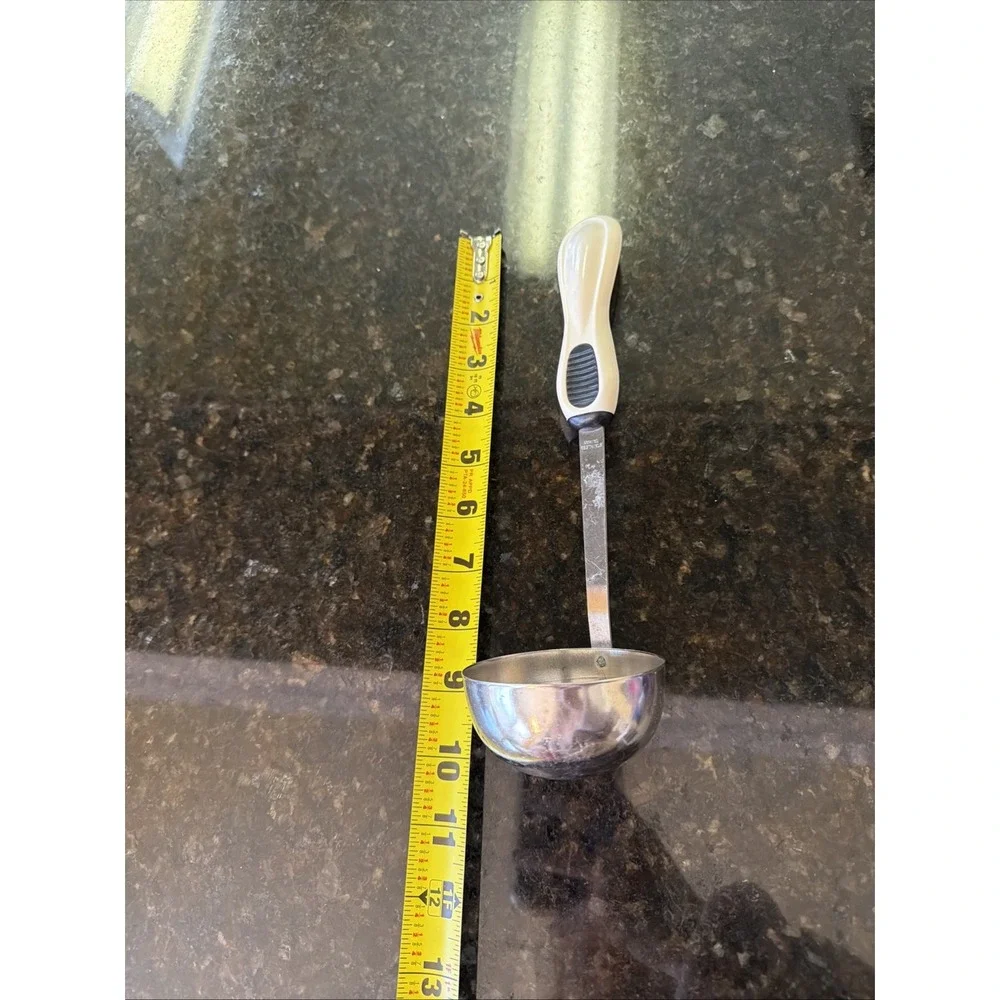 Vintage Soup Ladle Stainless Steel Made In Taiwan Rubber Grip Kitchen‎ Utensils